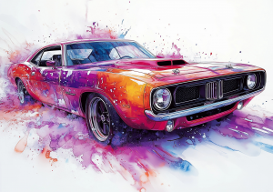 Alcohol Ink Muscle Cars - AIMC00056