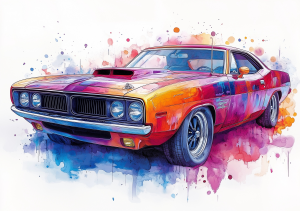 Alcohol Ink Muscle Cars - AIMC00057