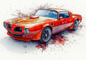 Alcohol Ink Muscle Cars - AIMC00059