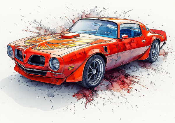 Alcohol Ink Muscle Cars - AIMC00059