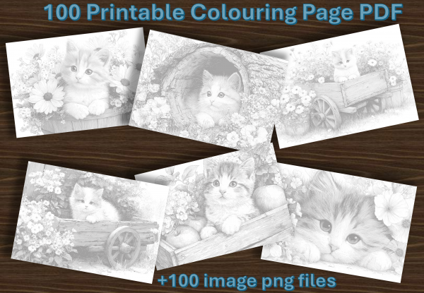 100 Cute Kitten Flora - Image 2
