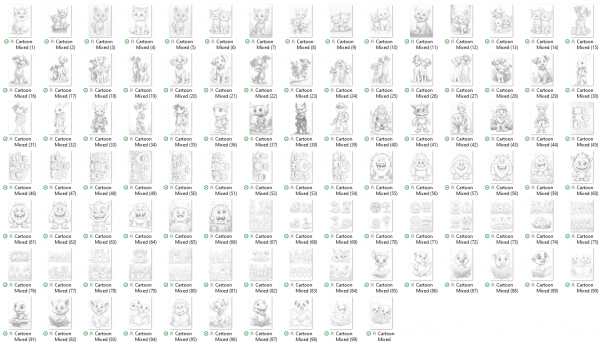 100 Mixed Cartoon Characters - Image 3