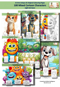 100 Mixed Cartoon Characters