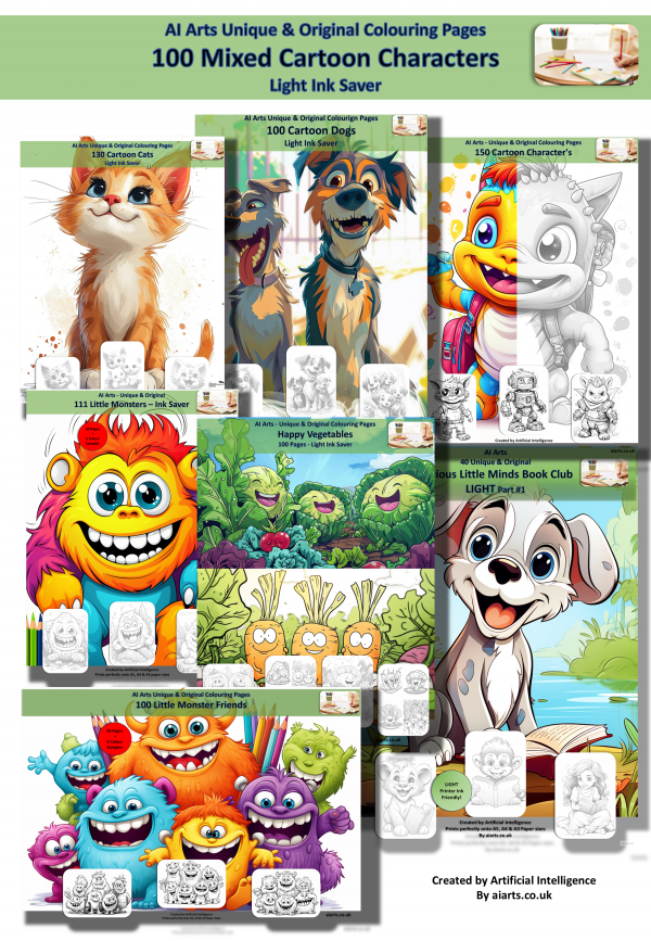 100 Mixed Cartoon Characters
