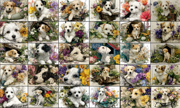 100 Cute Puppy Flora - Image 6