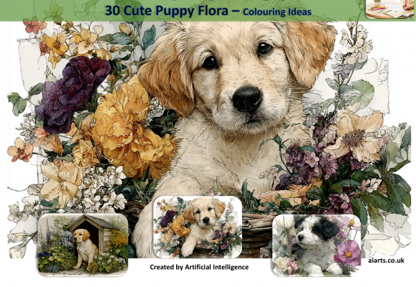 100 Cute Puppy Flora - Image 4