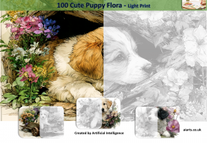 100 Cute Puppy Flora